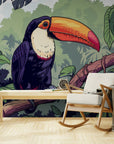 Papier Peint Exotique - Forêt Tropicale Et Toucan