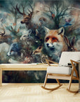 Papier Peint Artistique - Animaux De La Forêt