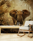 Papier Peint Animaux - Eléphant Dans La Jungle