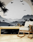Papier Peint Paysage - Silhouette Tropicale