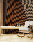 Papier Peint Art Déco - Lignes De Bois