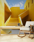Papier Peint Minimaliste - architecture Jaune