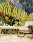 Papier Peint Design - Feuillage Vert Tropical