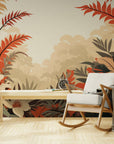 Papier Peint Illustration - Feuillage Tropicale D’automne