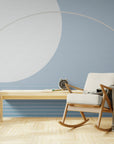 Papier Peint Minimaliste - Géométrique Bleu
