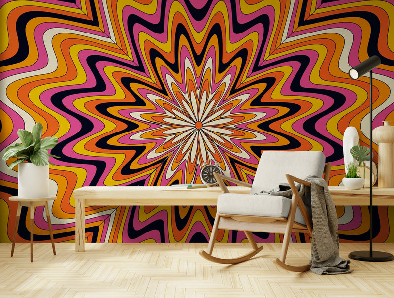 Retro Wallpaper - Psychedelic Waves