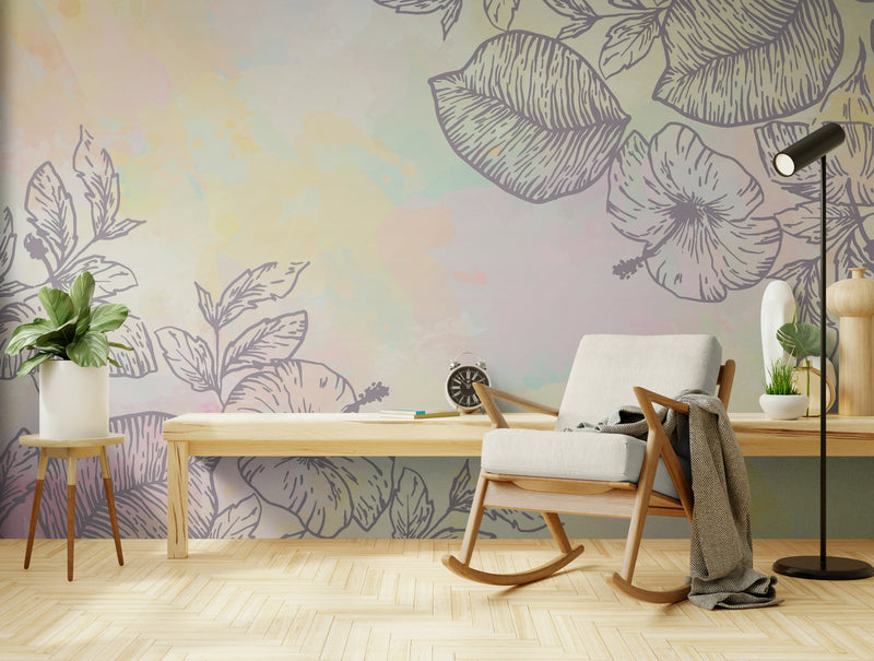 Illustration Wallpaper - Pastel Floral