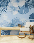 Papier Peint Art & Déco - Feuillage Et Plantes Bleues
