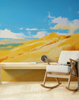 Papier Peint Abstrait - Dunes Jaunes