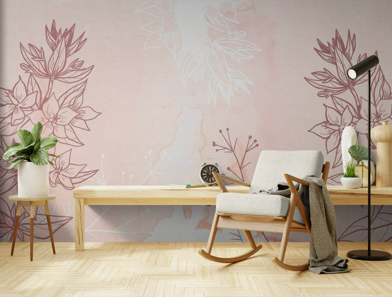 Floral Wallpaper - Pastel Shades
