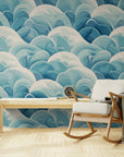 Papier Peint Japonais - Vagues Abstraites