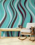 Papier Peint Art & Déco - Vagues Turquoise