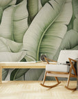 Papier Peint Exotique - Feuillage Vert Tropical