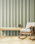 Papier Peint Art & Déco - Rayures Vertes