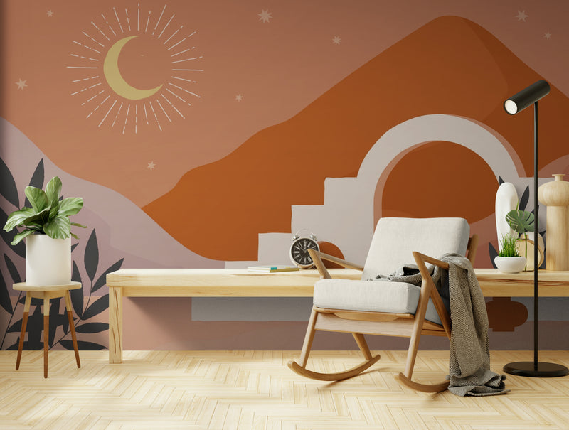 Boho Wallpaper - Architectural Landscape