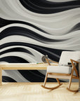 Papier Peint Noir Et Blanc - Vagues