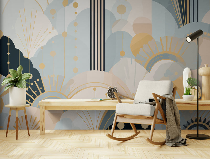 Papier Peint Art & Déco - Motifs Dorés