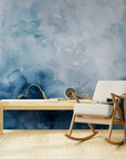Papier Peint Aquarelle - Bleu Et Doré Élégant
