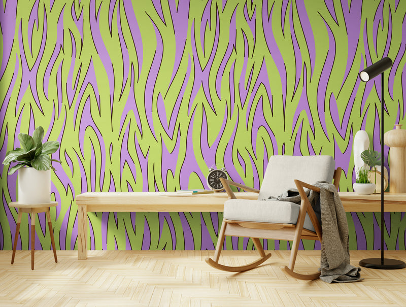 Retro Wallpaper - Neon Flames