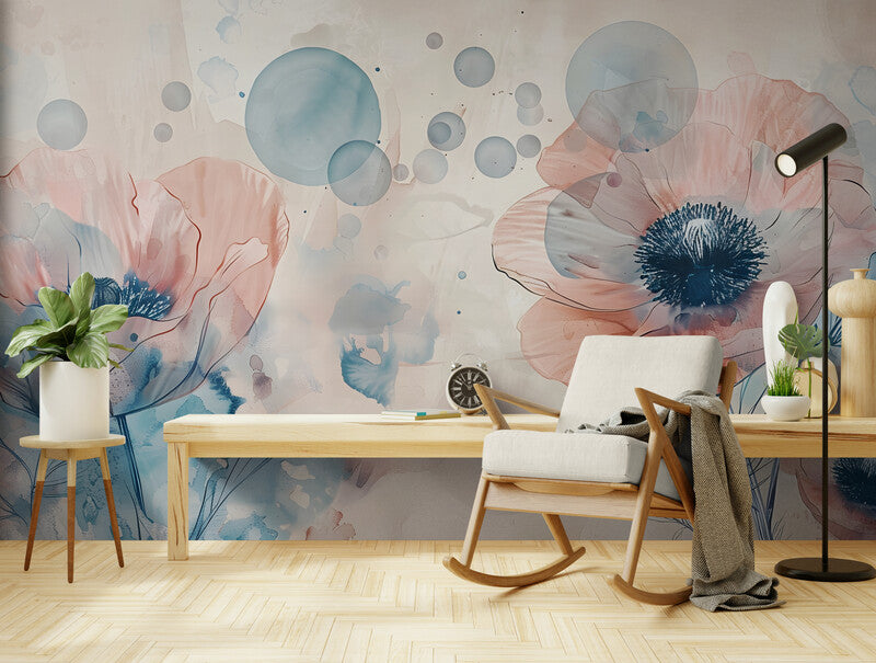 Papier Peint Art & Déco - Fleur Aquarelle