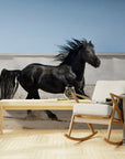Papier Peint Animaux - Cheval Noir Majestueux