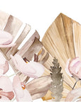 Papier peint fleuri - bouquet de fleurs séchées et orchidées blanches