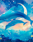 Papier Peint Enfant - Baleine Et Poissons Volants