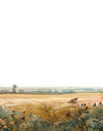 Papier peint fleuri - prairie sauvage sous le ciel