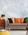 Papier Peint Design - Plumes Blanches