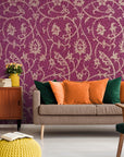 Papier Peint Floral- Fleurs De Lys