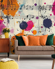 Papier Peint Vibrant - Musique Colorée
