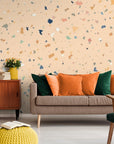 Papier Peint Imitation - Terrazzo Terracotta