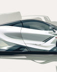 Papier peint voitures - voiture de sport blanche sur fond clair