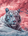 Papier Peint Exotique - Tigre Blanc Majestueux