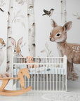Papier Peint Animaux - Lapins Et Biche