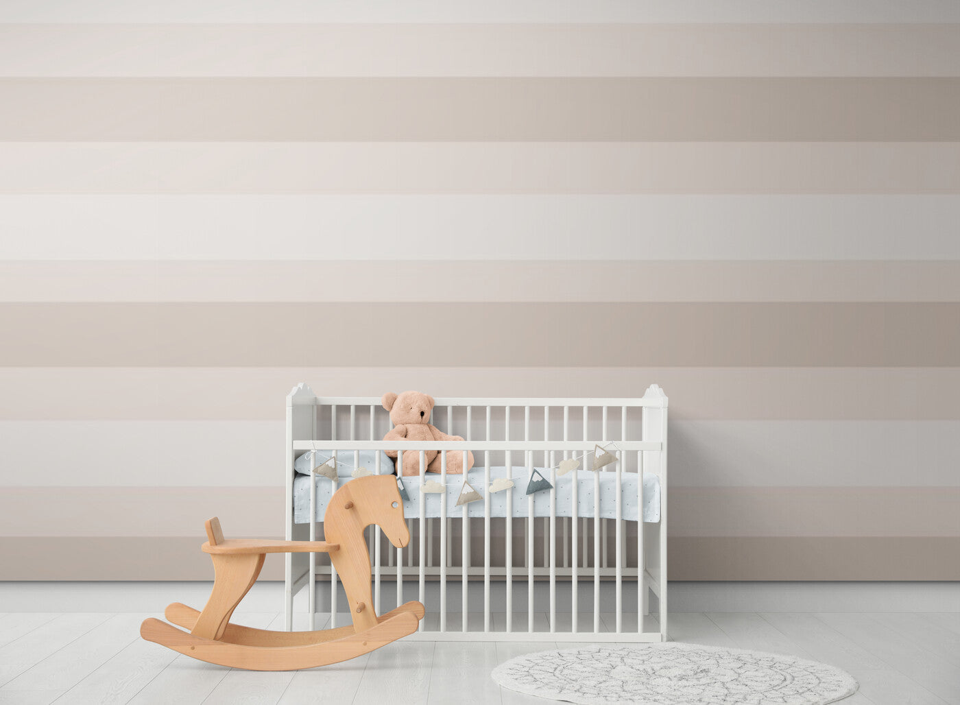 Geometric Wallpaper - Soft Horizontal Stripes