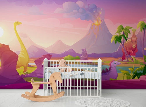 Børnevægmaling - Dinosaurernes tidsalder