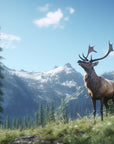 Landscape Wallpaper - Majestic Deer in the Mountains