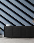 Art Deco Wallpaper - Metallic Diagonal Stripes