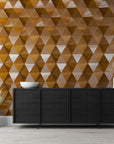 Geometric Wallpaper - Metallic Triangles