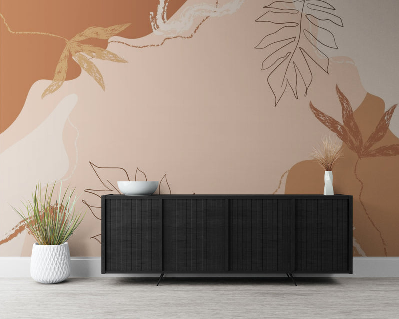 Papier Peint Art & Déco- Terracotta Clair