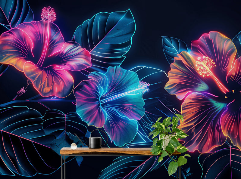 Papier Peint Design - Fleurs Tropicales