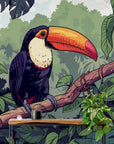 Papier Peint Exotique - Forêt Tropicale Et Toucan