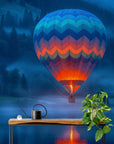 Papier Peint Paysage - Montgolfière De Nuit